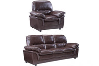 Verona Brown Leather 3+1 Seater Sofa Set