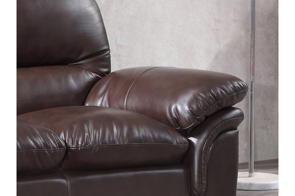 Verona Brown Leather 3+3 Seater Sofa Set