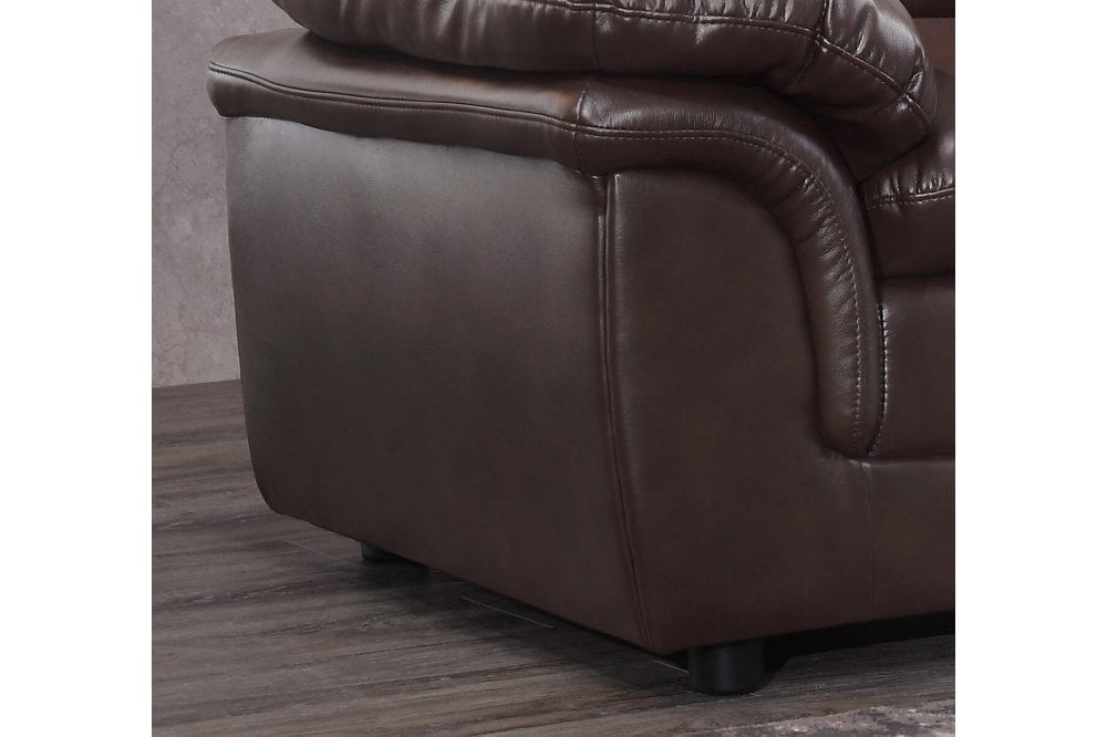 Verona Brown Leather 3+3 Seater Sofa Set
