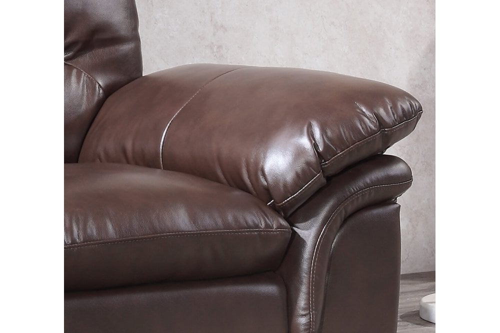 Verona Brown Leather 3+3 Seater Sofa Set