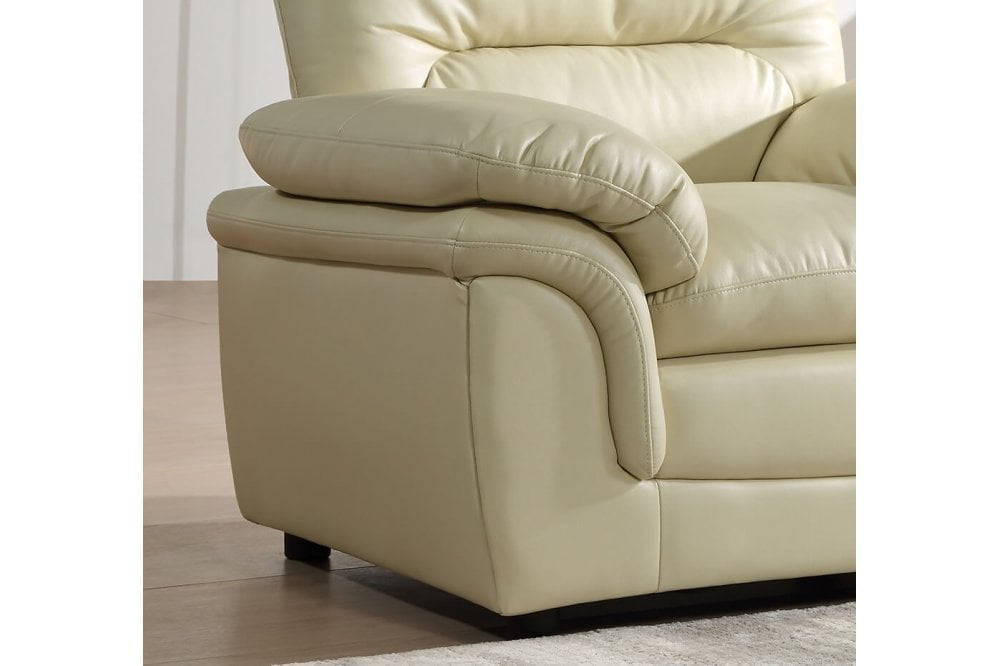Verona Cream Leather 2+1 Seater Sofa Set