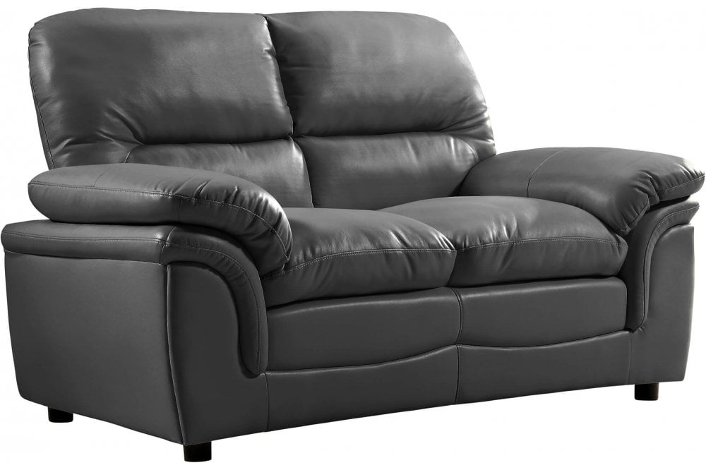 Verona Grey Leather 3+2 Seater Sofa Set