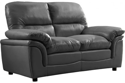 Verona Grey Leather 3+2 Seater Sofa Set