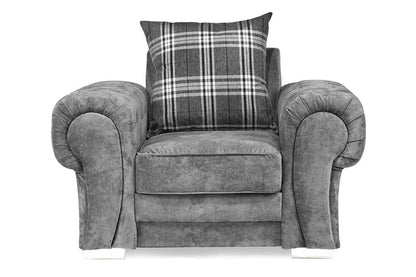 Verona Scatter Grey Fabric 3+1+1 Seater Sofa Set