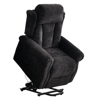 Gray recliner chair on a white background