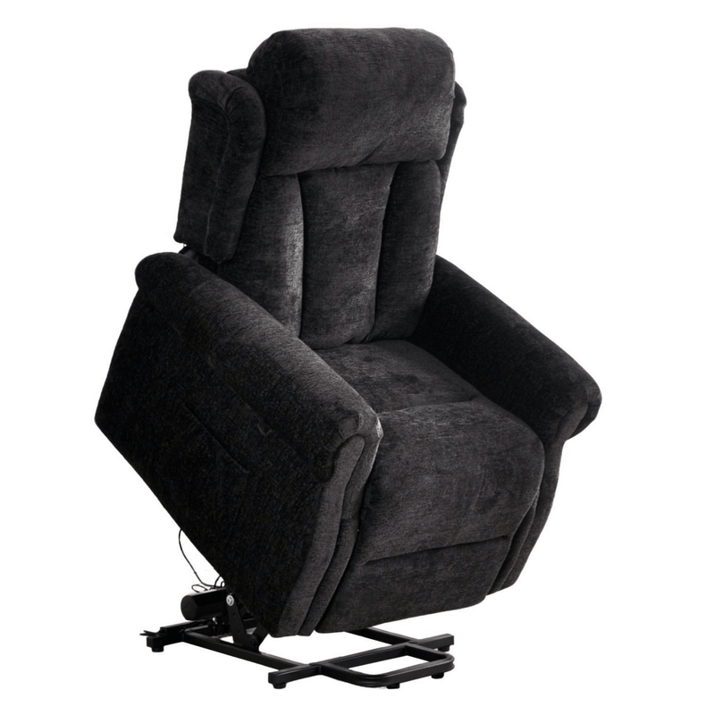 Gray recliner chair on a white background