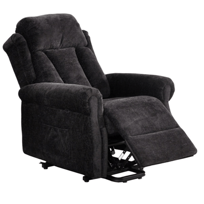 Gray recliner chair on a white background