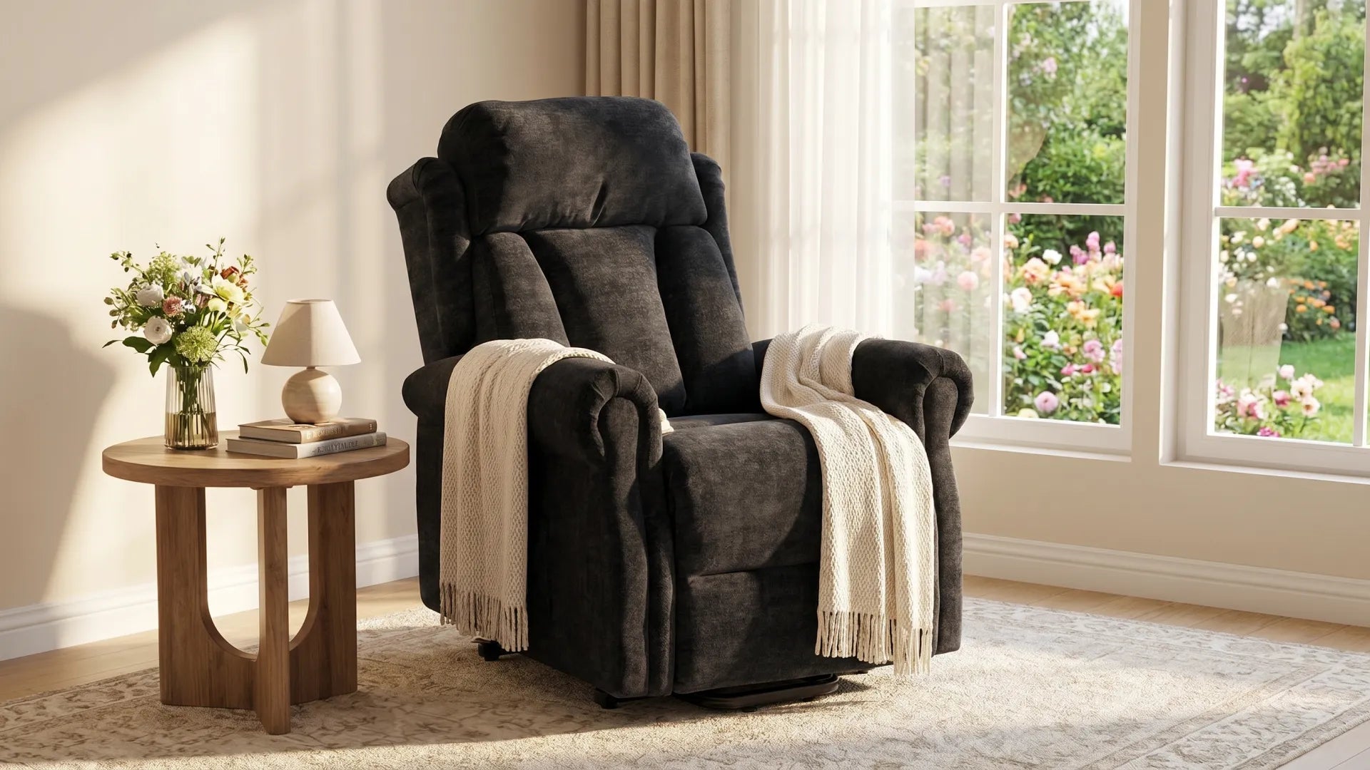 hunson-black-fabric-rise-recline-chair