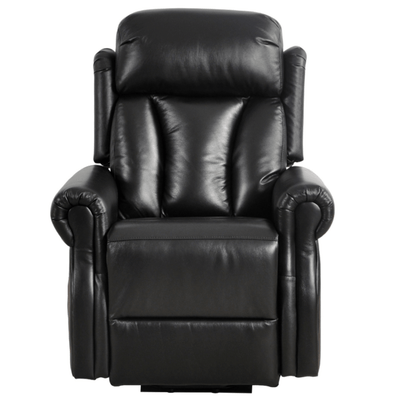 Hunson Genuine Leather Black Rise & Recline Mobility Chair
