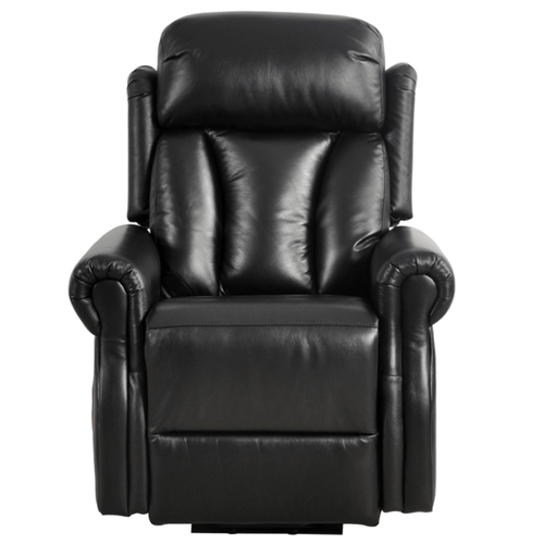 Hunson Genuine Leather Black Rise & Recline Mobility Chair