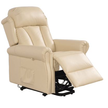 Beige recliner chair on a white background
