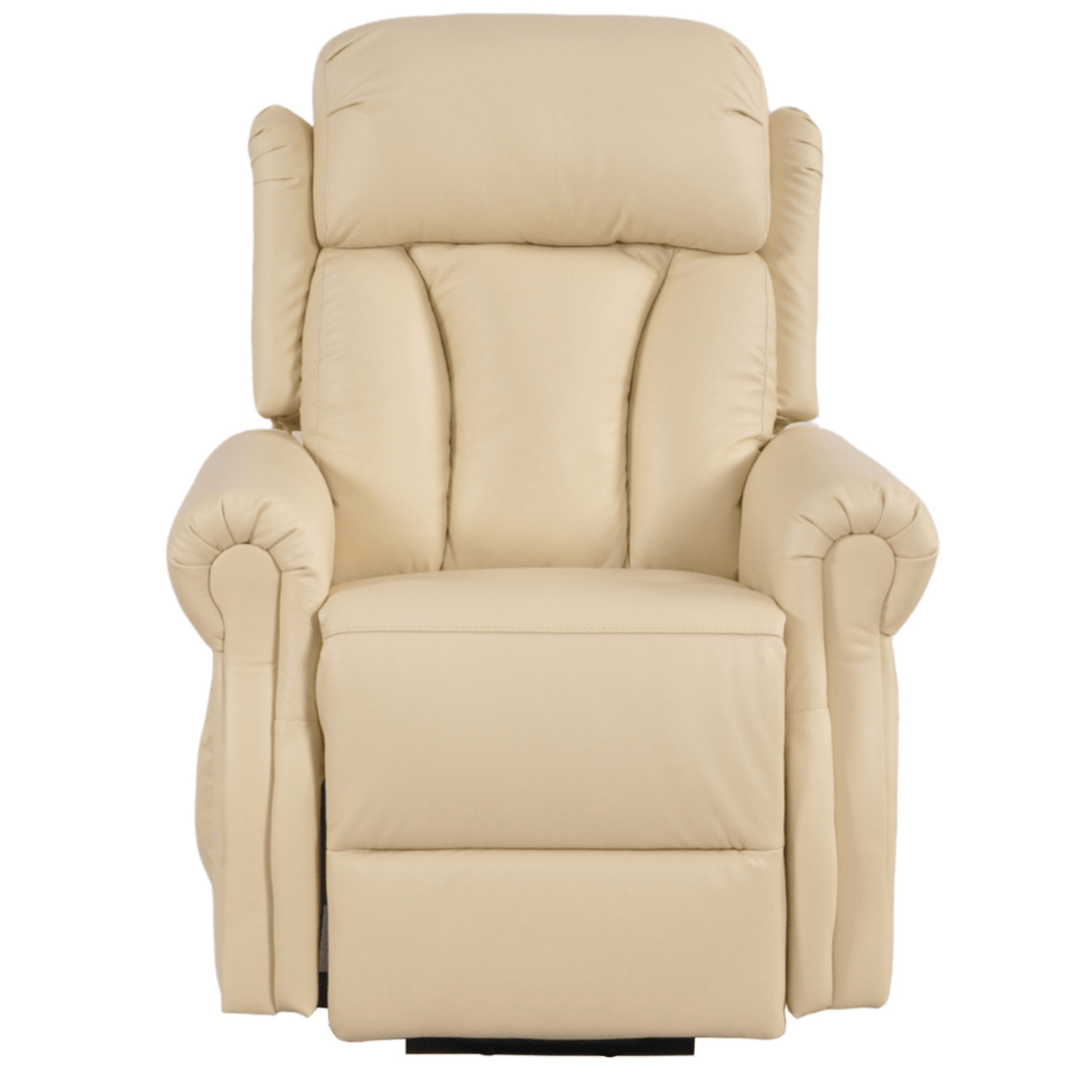 Beige recliner chair on a white background