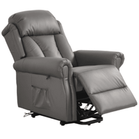 Gray recliner chair on a white background