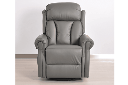 Hunson Genuine Leather Grey Rise & Recline Mobility Chair