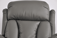 Hunson Genuine Leather Grey Rise & Recline Mobility Chair - Furniture Instore