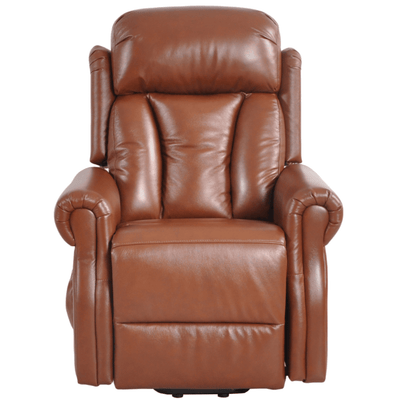 Hunson Genuine Leather Tan Rise & Recline Mobility Chair
