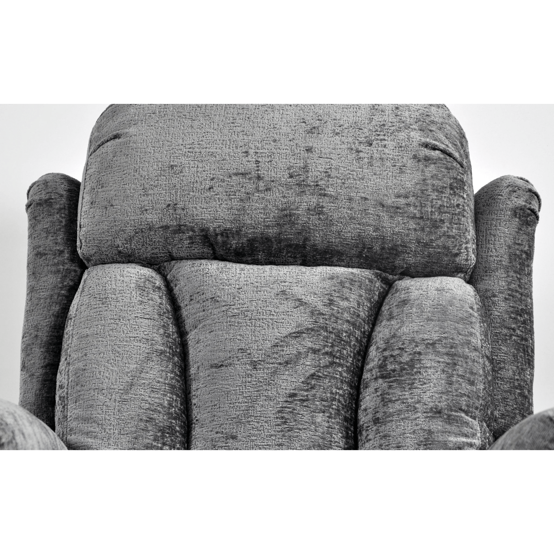 Gray textured armchair on a white background