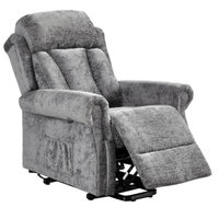 Gray recliner chair on a white background