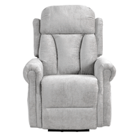 Hunson Light Grey Fabric Rise & Recline Mobility Chair