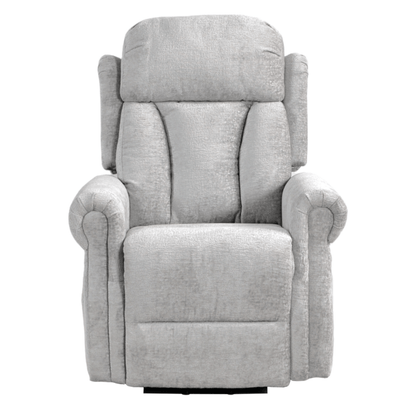 Gray recliner chair on a white background