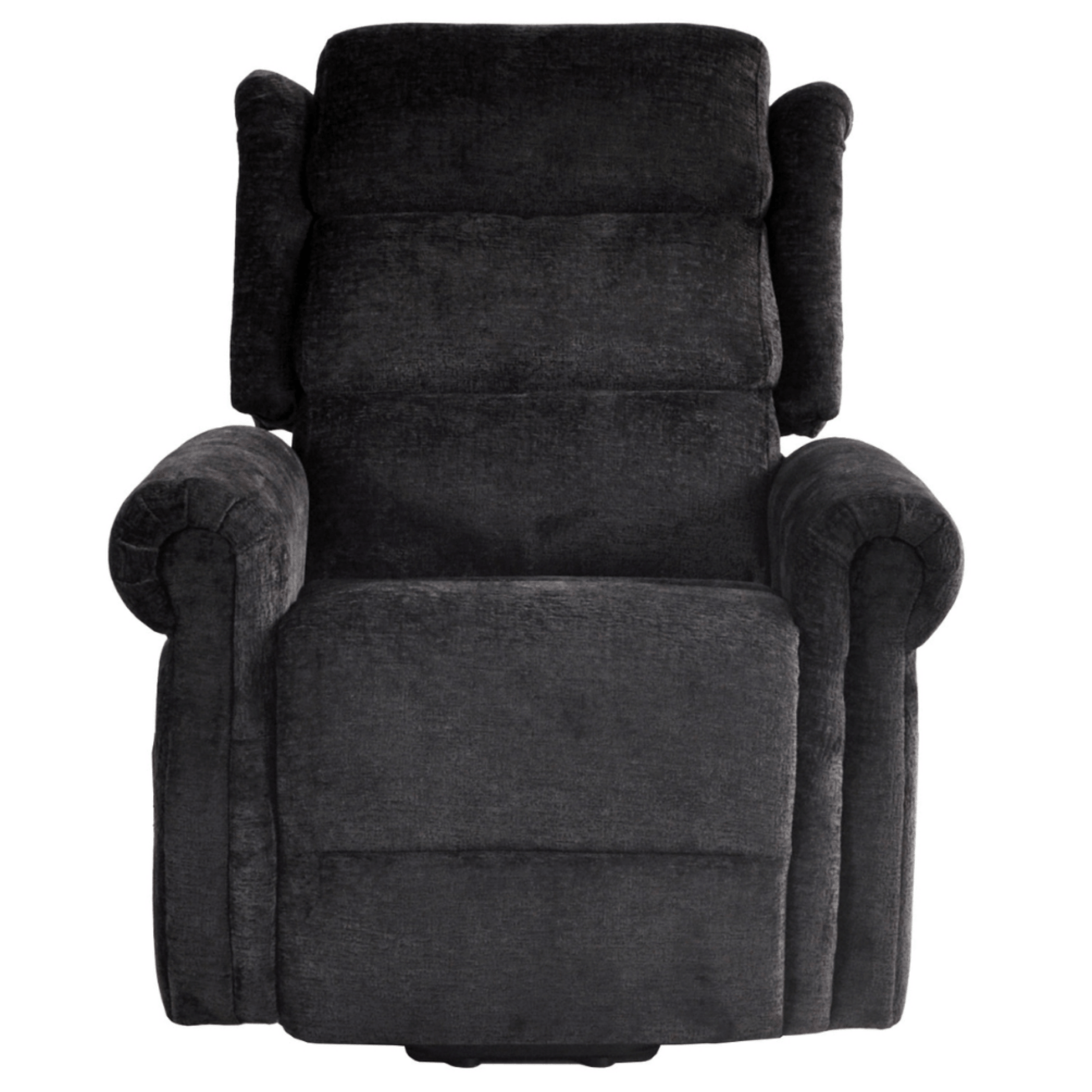 Gray recliner chair on a white background