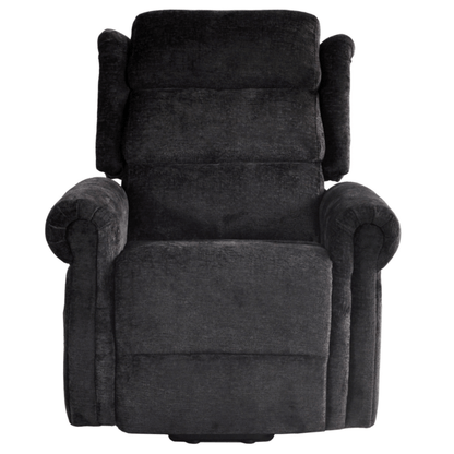 Gray recliner chair on a white background