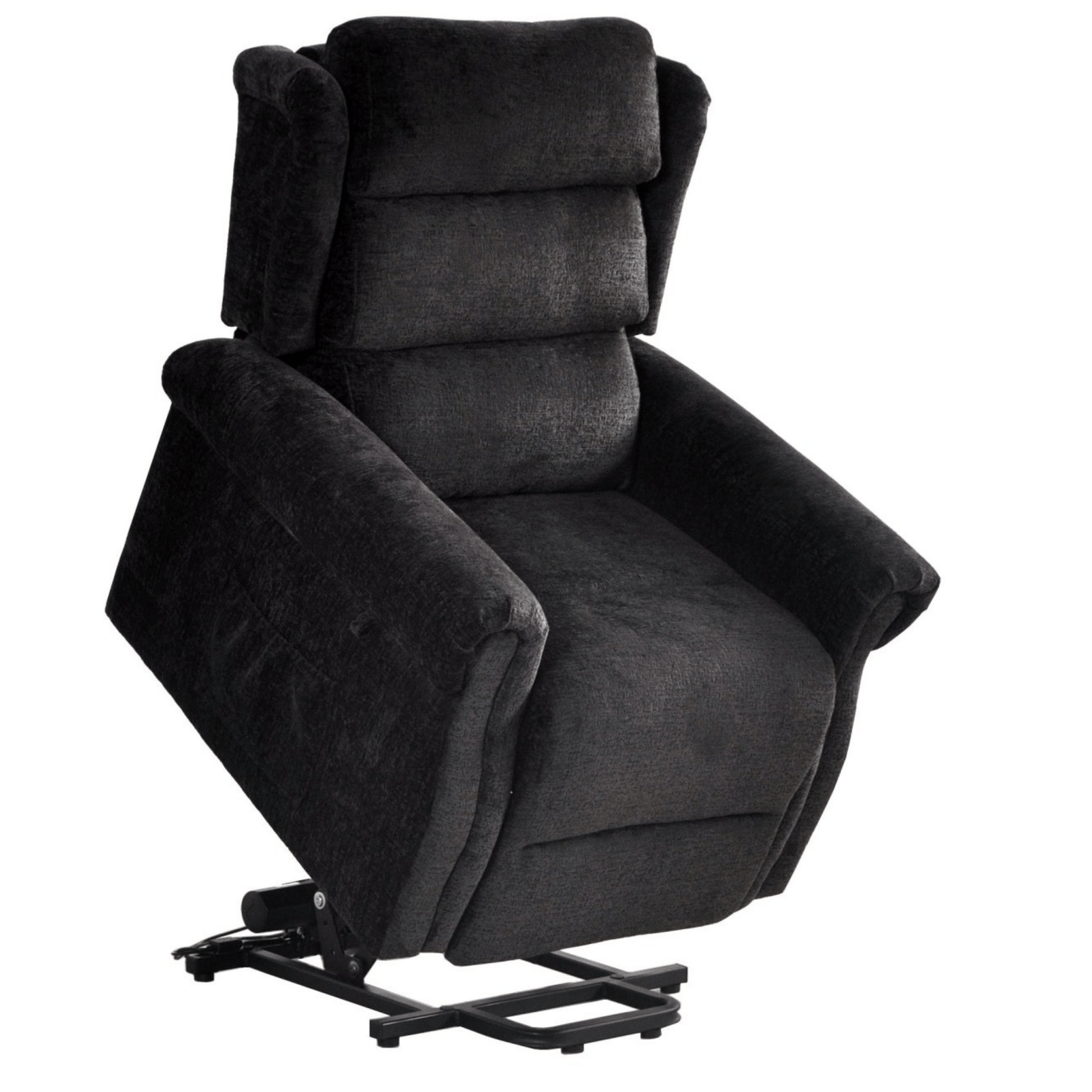 Gray recliner chair on a white background