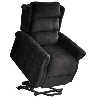 Gray recliner chair on a white background