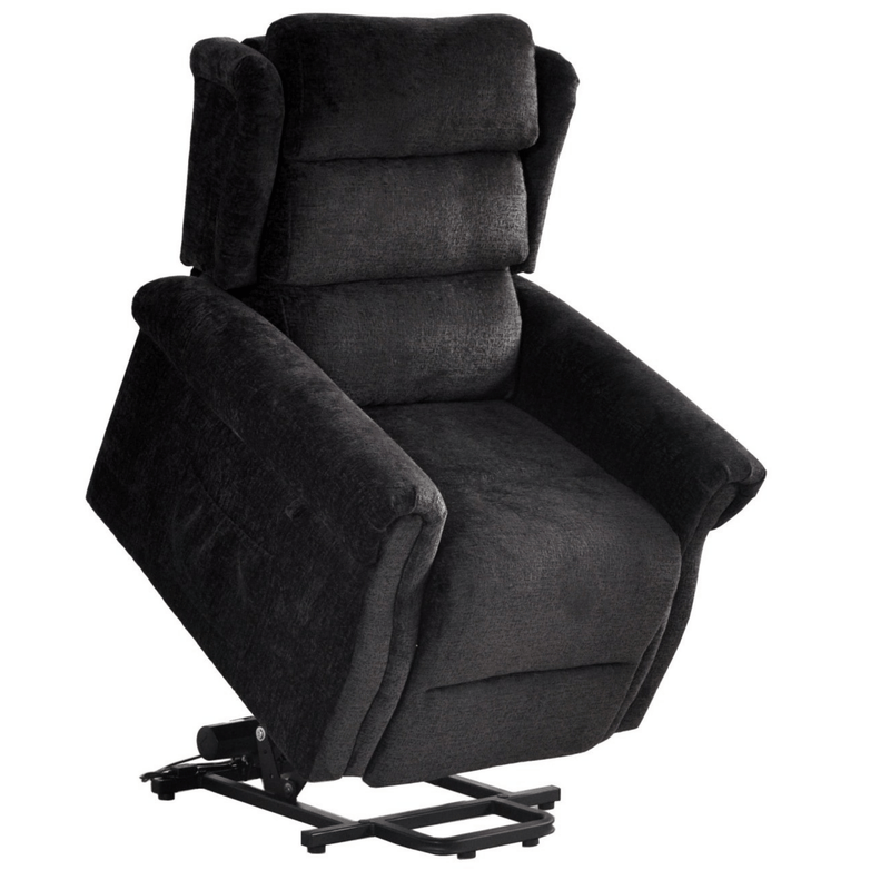 Gray recliner chair on a white background