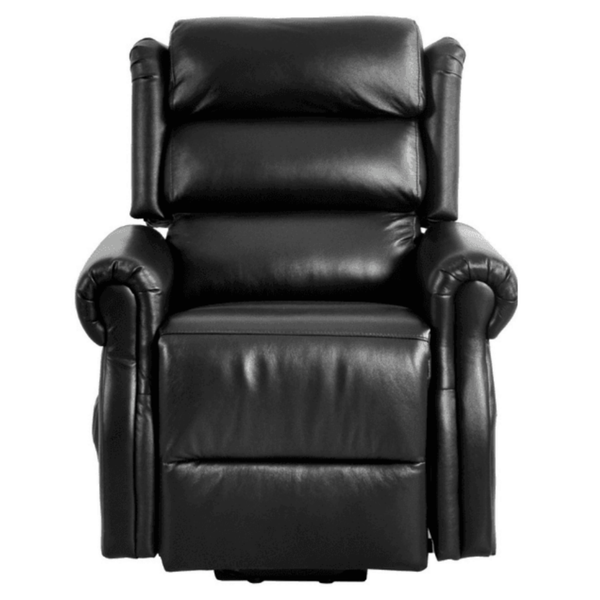 Kingsbury Genuine Leather Black Rise & Recline Mobility Chair