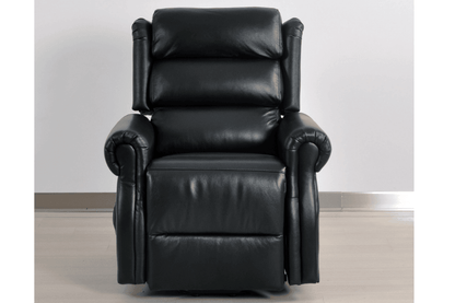 Kingsbury Genuine Leather Black Rise & Recline Mobility Chair