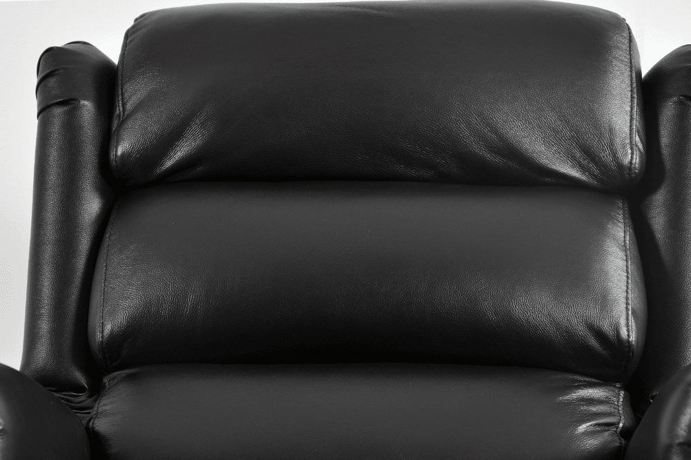 Kingsbury Genuine Leather Black Rise & Recline Mobility Chair