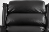 Kingsbury Genuine Leather Black Rise & Recline Mobility Chair - Furniture Instore