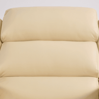 Beige sofa with a plain background