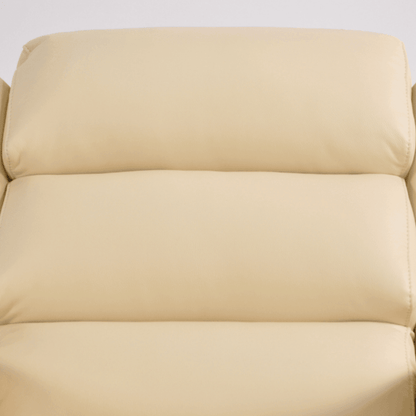 Beige sofa with a plain background