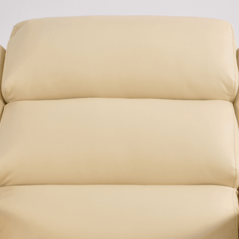 Beige sofa with a plain background