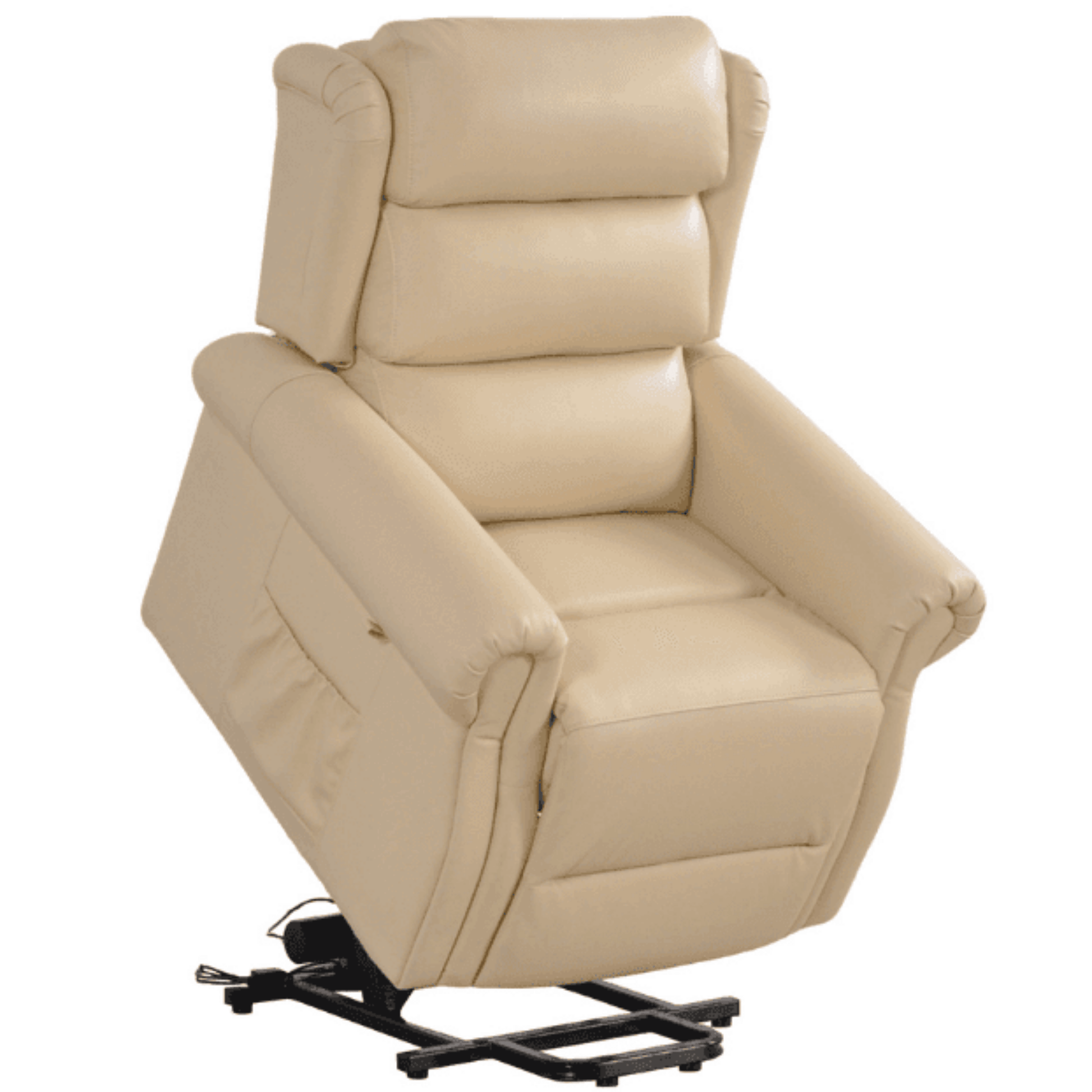 Beige lift chair on a white background