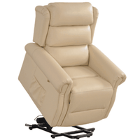 Beige lift chair on a white background