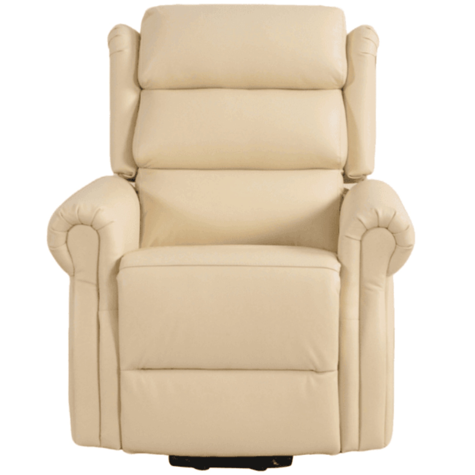 Beige recliner chair on a white background