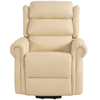 Beige recliner chair on a white background