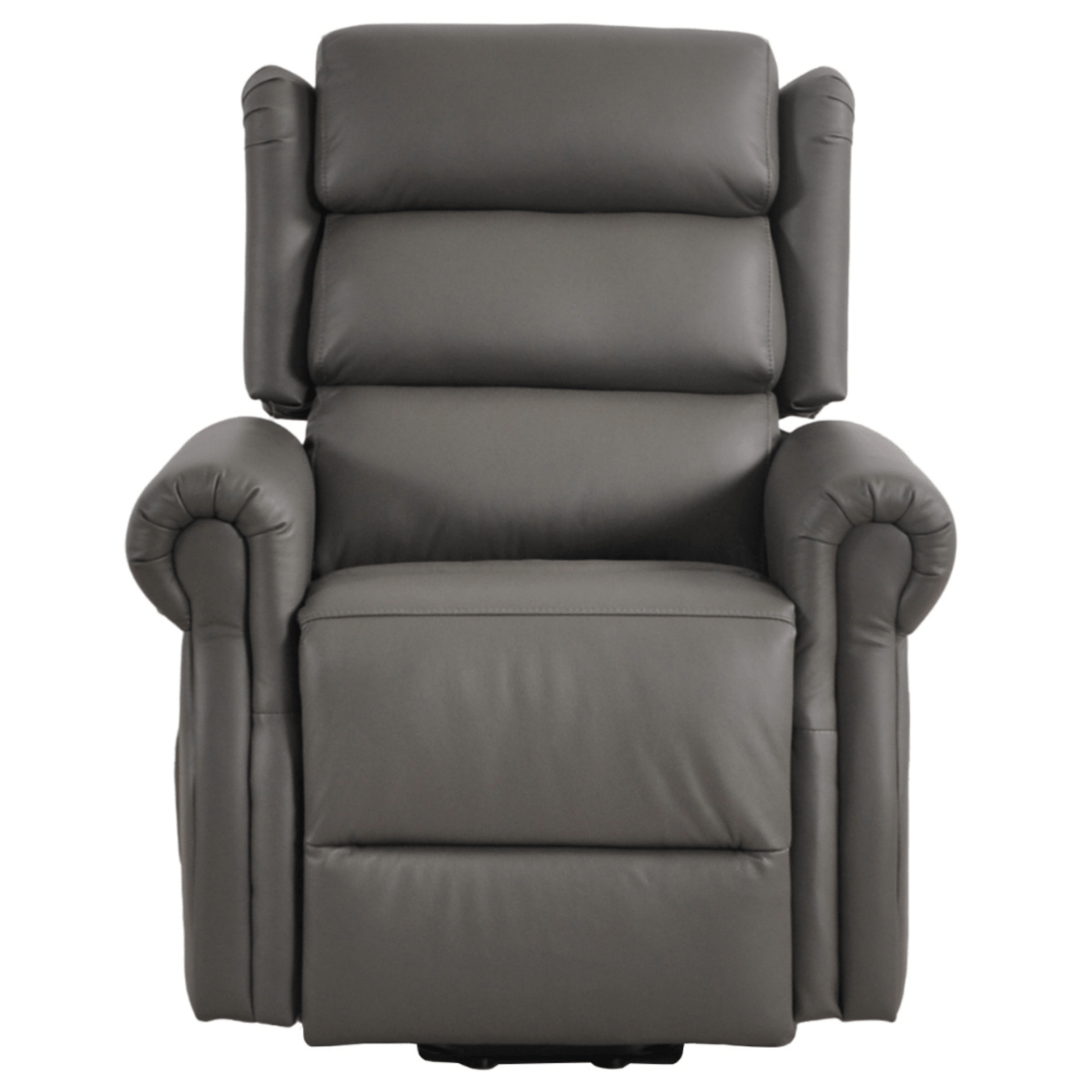 Kingsbury Genuine Leather Grey Rise & Recline Mobility Chair - Furniture Instore