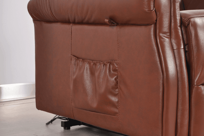 Kingsbury Genuine Leather Tan Rise & Recline Mobility Chair
