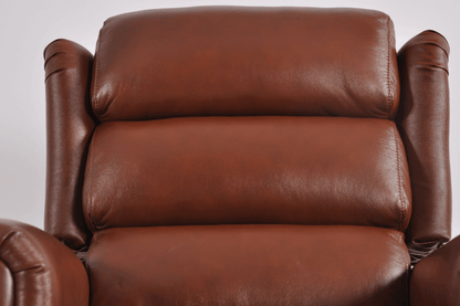Kingsbury Genuine Leather Tan Rise & Recline Mobility Chair