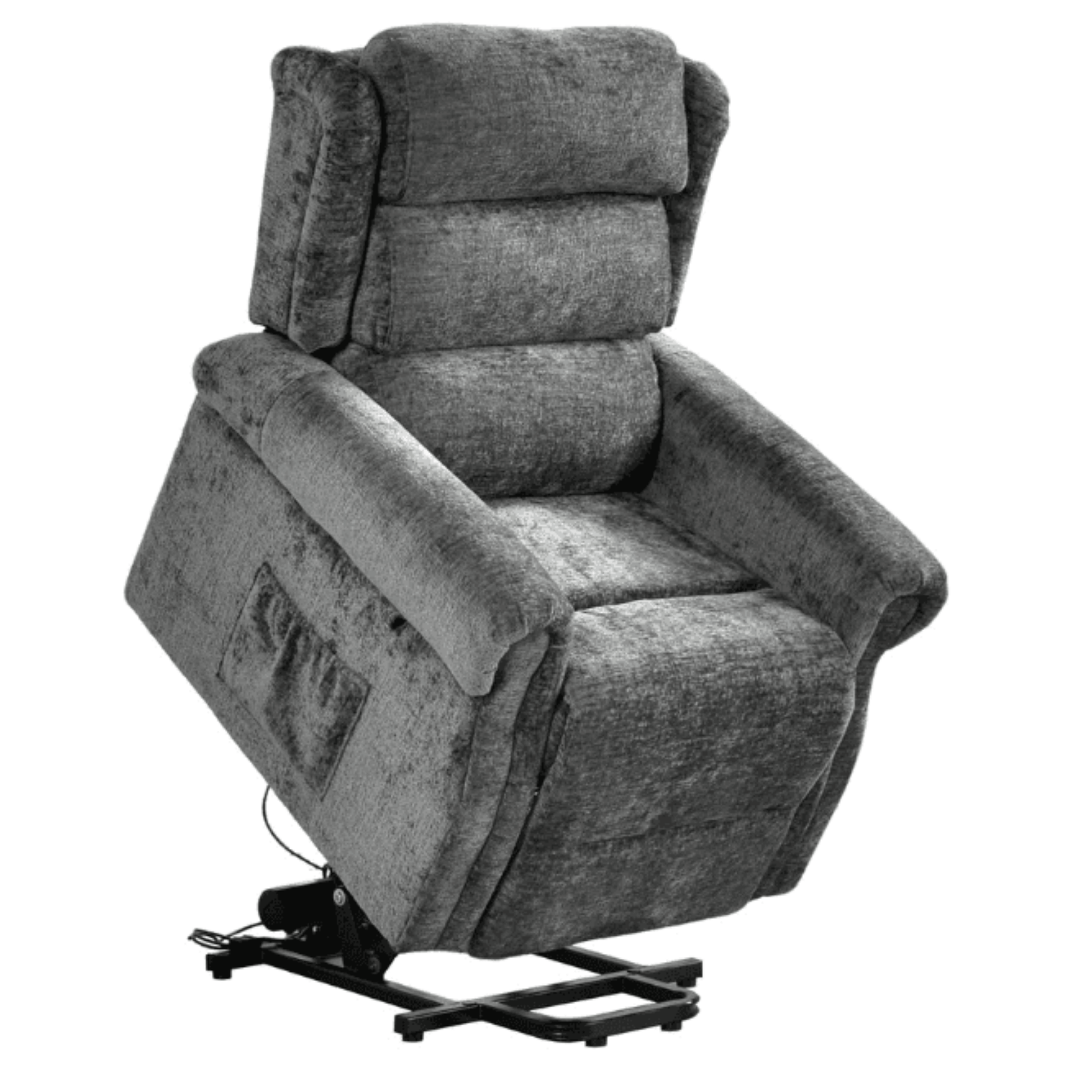 Gray lift chair on a white background