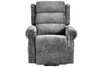 Kingsbury Grey Fabric Rise & Recline Mobility Chair - Furniture Instore
