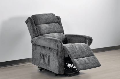 Kingsbury Grey Fabric Rise & Recline Mobility Chair