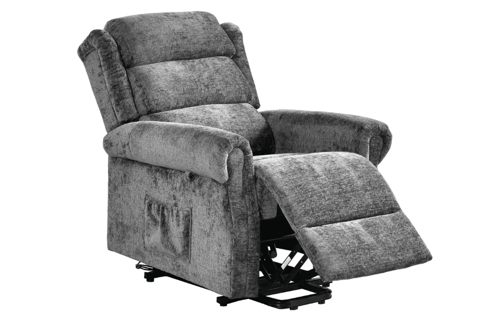 Kingsbury Grey Fabric Rise & Recline Mobility Chair