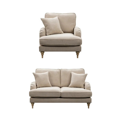 Livie Cream Fabric 2+1  Seater