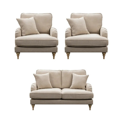 Livie Cream Fabric 2+1+1  Seater