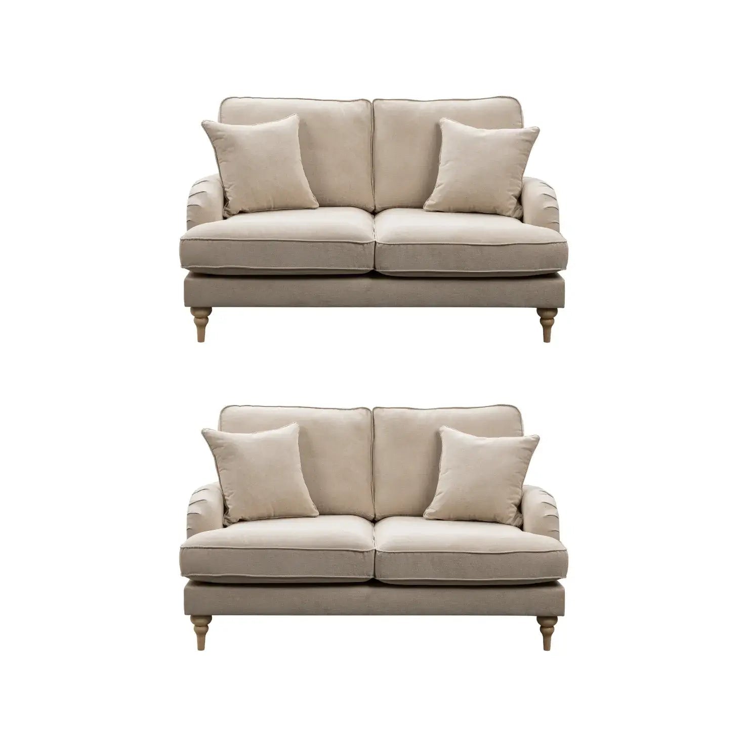 Livie Cream Fabric 2+2 Seater Sofa Set - Furniture Instore